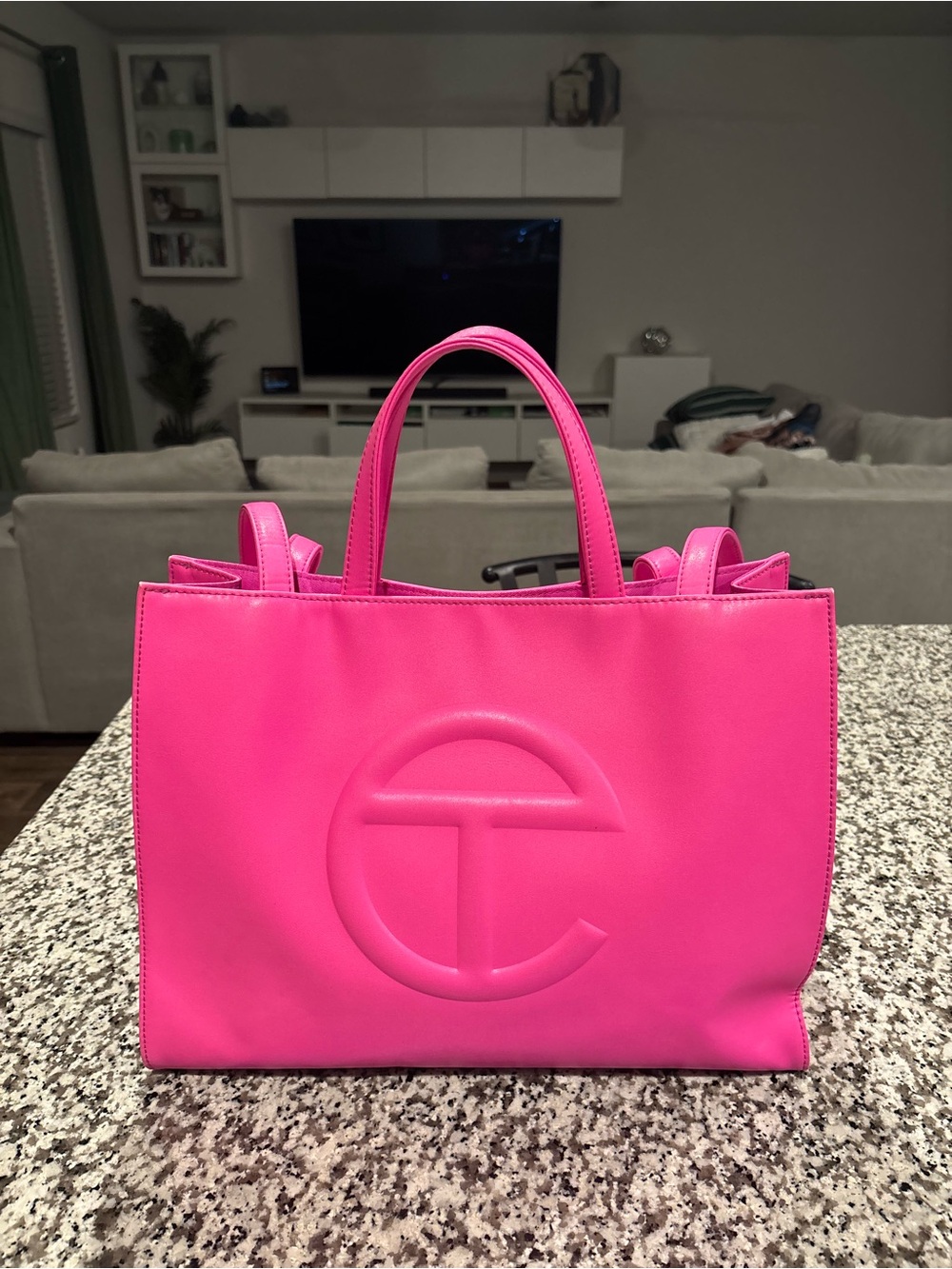 Telfar Large Azalea Pink Shopping Bag